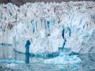 Glacier Sermiligaaq Fjord. Ammassalik area in Greenland, Tasiilaq, autumn Art Print